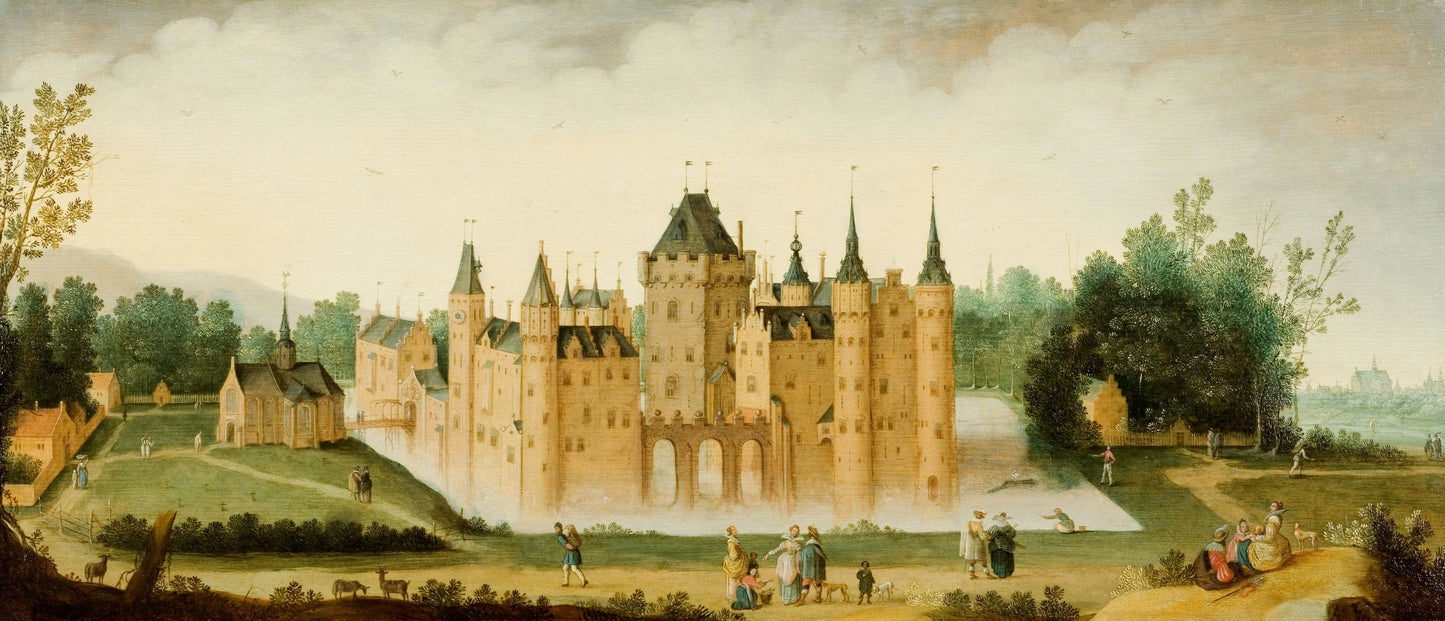 View of the Castle of Egmond aan den Hoef – Claes Jacobsz van der Heck Vintage Art Print | Wall Art Poster