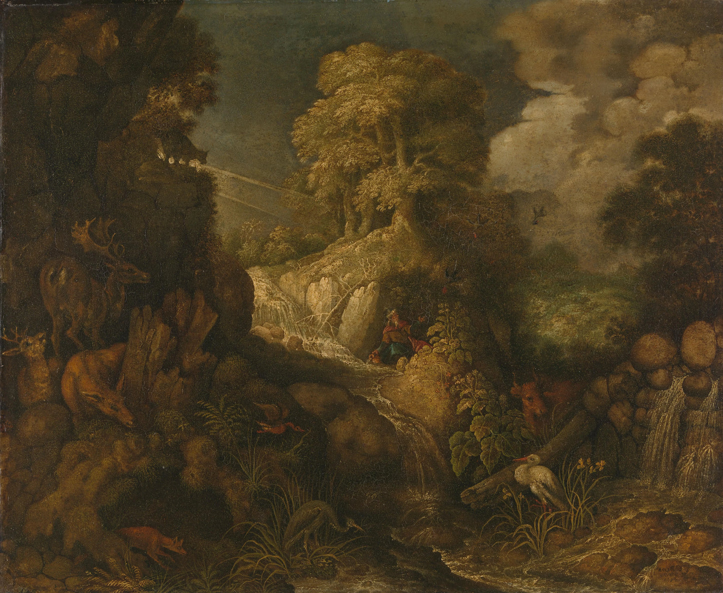 Elijah fed by the ravens – atelier van Roelant Savery Vintage Landscape Art Print | Wall Art Poster