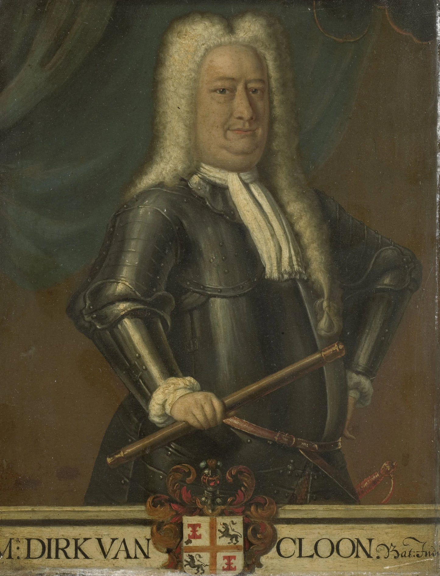 Portrait of Dirk van Cloon, Governor-General of the Dutch East Indies – free after Hendrik van den Bosch Vintage Portrait Art Print | Wall Art Poster