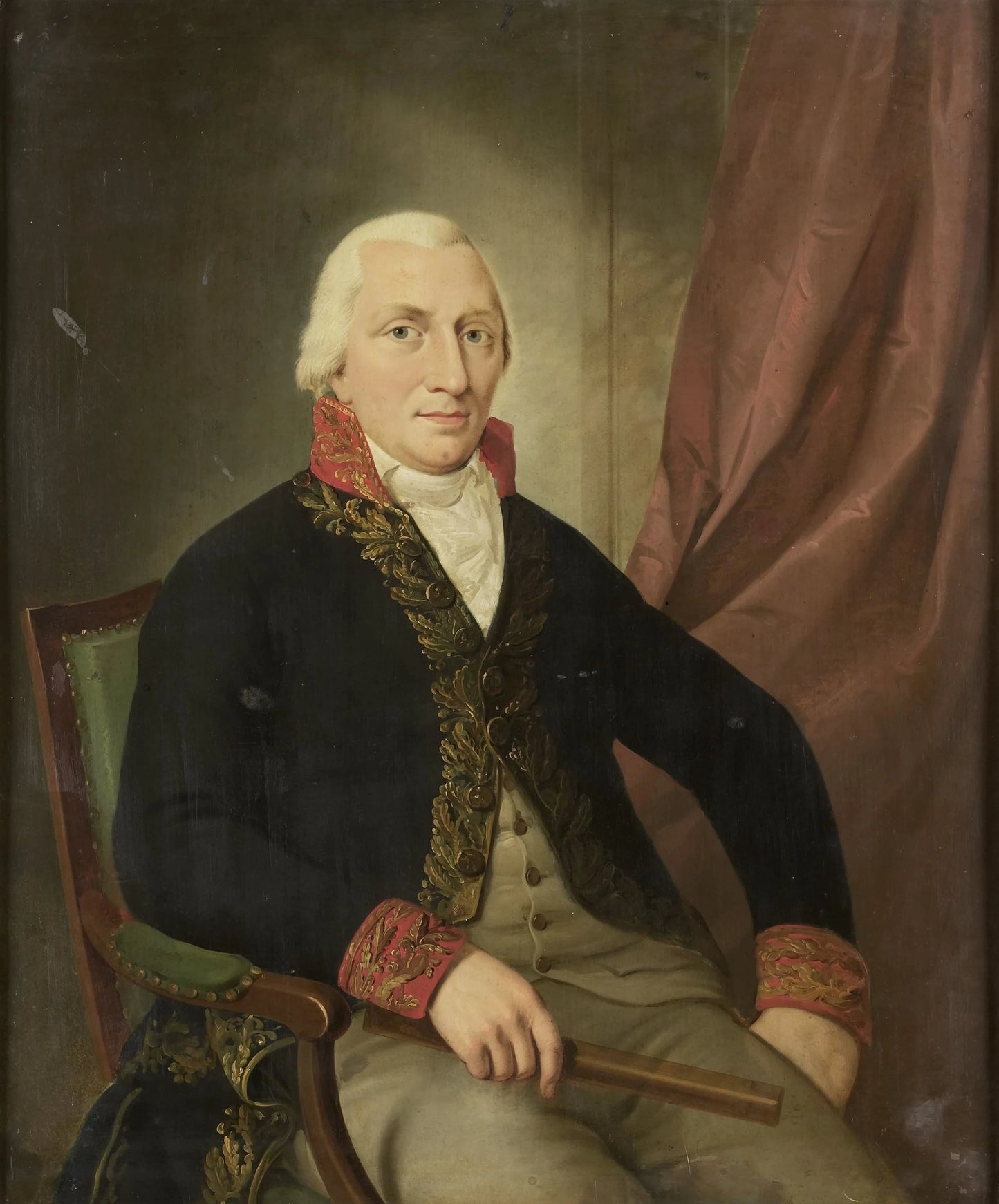Portrait of Albertus Henricus Wiese, Governor-General of the Dutch East Indies – attributed to Adriaan de Lelie Vintage Portrait Art Print | Wall Art Poster