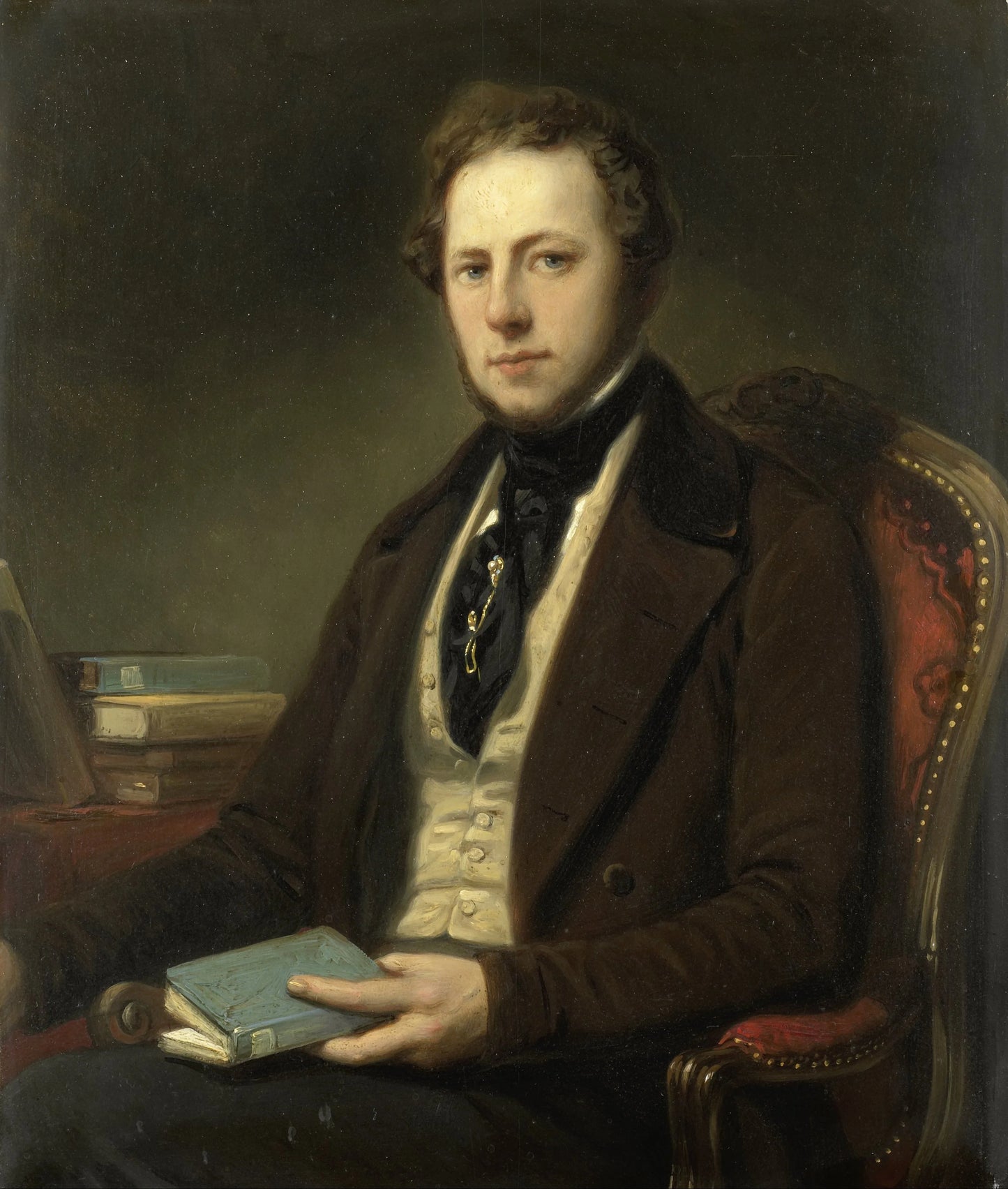Portrait of a Man, perhaps Petrus Augustus de Genestet (1829-1861) – attributed to Nicolaas Pieneman Vintage Portrait Art Print | Wall Art Poster