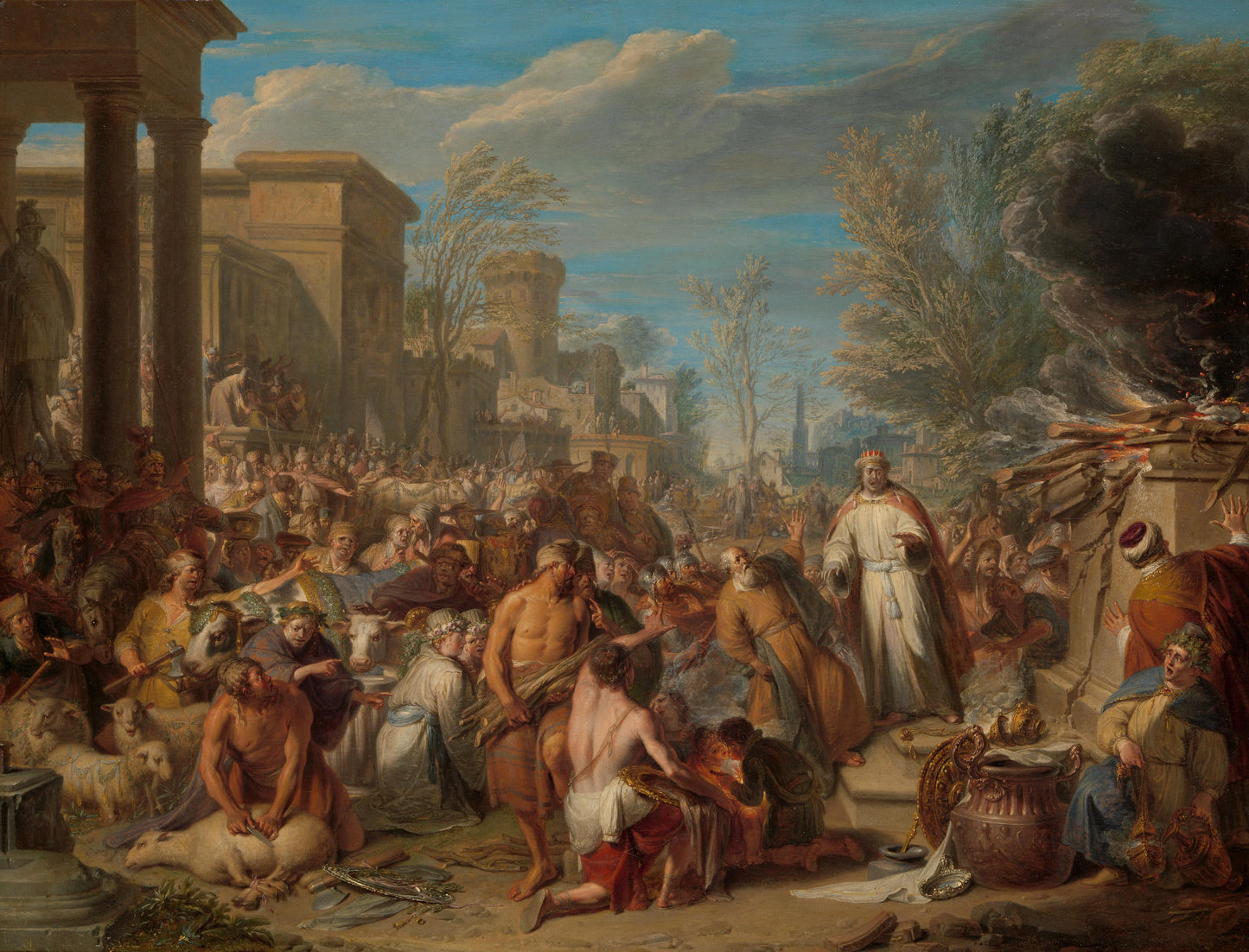 The Idolatry of Jeroboam – Jacques Ignatius de Roore Vintage Art Print | Wall Art Poster