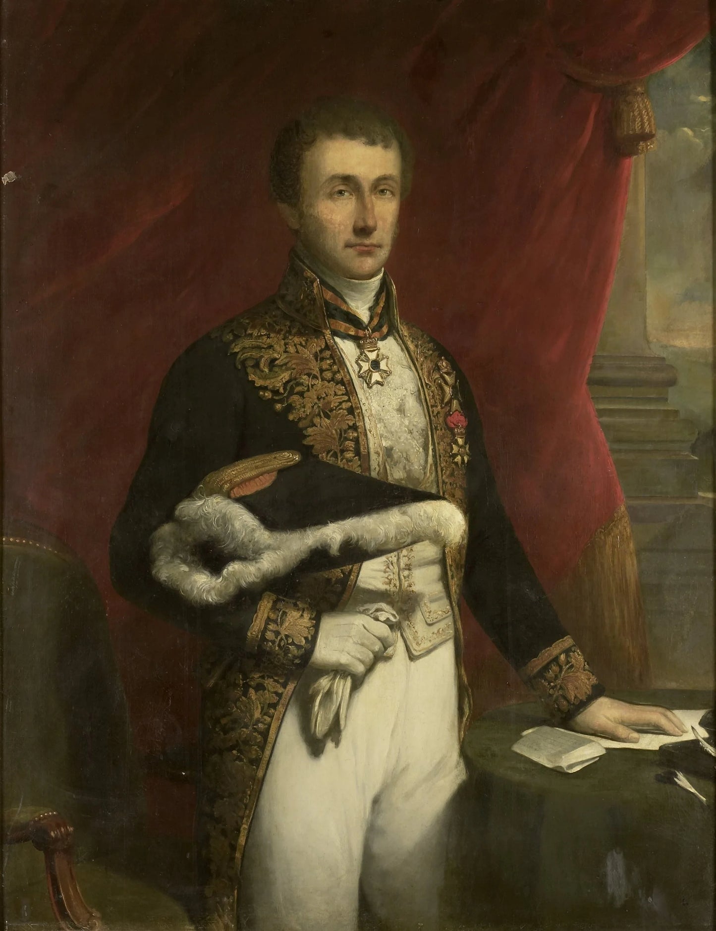 Pieter Merkus (1787-1844). Gouverneur-generaal (1841-44) – kopie naar Jan Willem Pieneman Vintage Portrait Art Print | Wall Art Poster