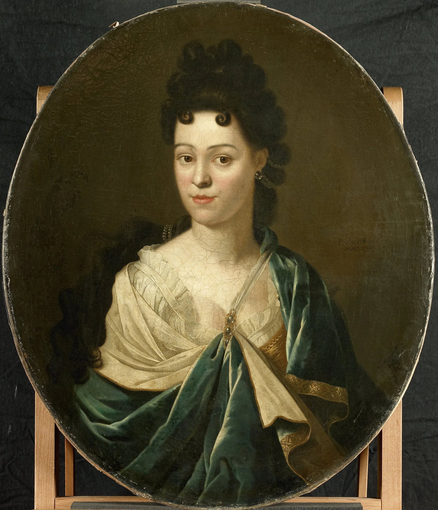 Portrait of Mrs. Brust-Batailhy – Pieter van der Werff Vintage Portrait Art Print | Wall Art Poster