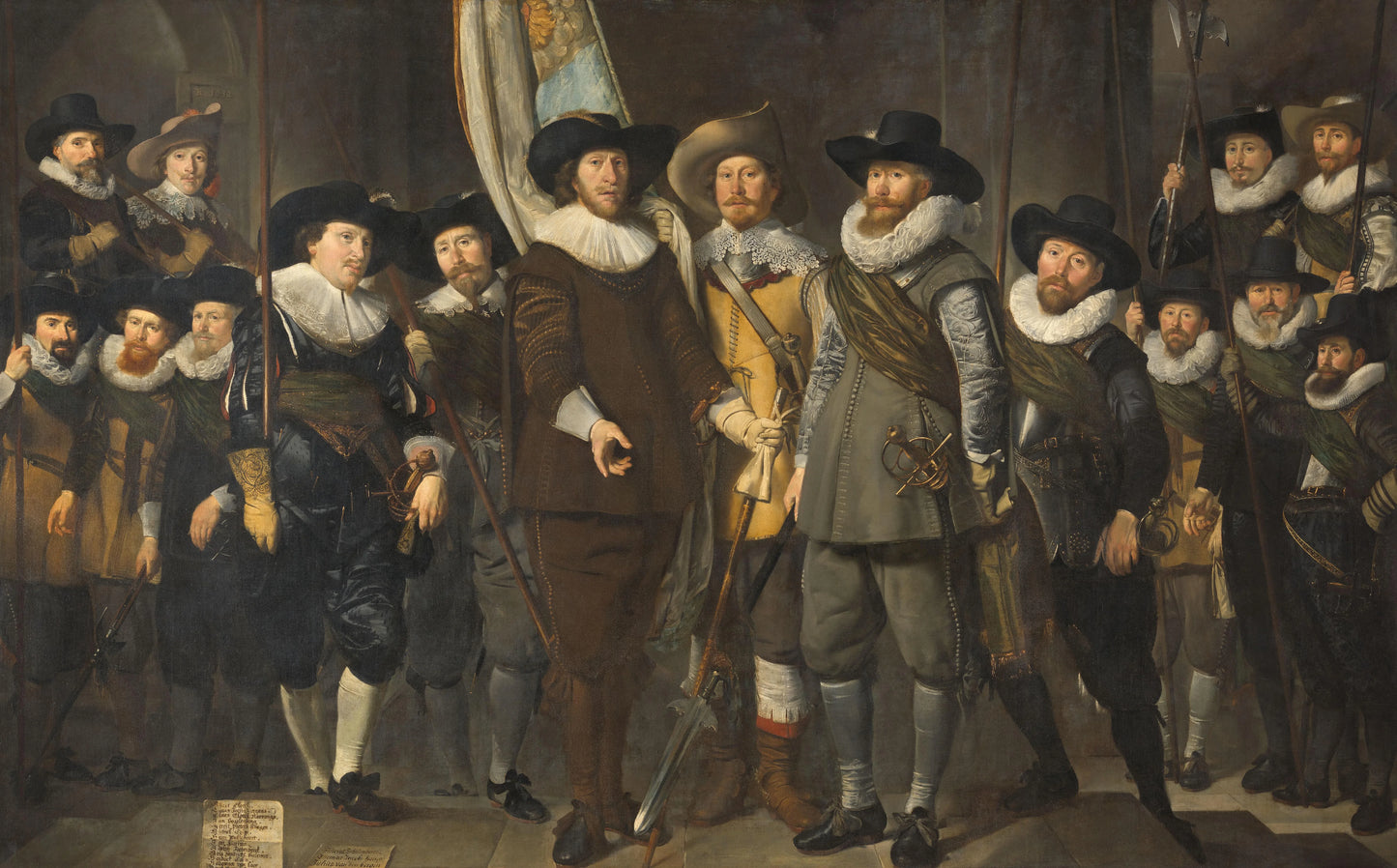 The Company of Captain Allaert Cloeck and Lieutenant Lucas Jacobsz Rotgans, Amsterdam, 1632 – Thomas de Keyser (signed by artist) Vintage Cityscape Art Print | Wall Art Poster