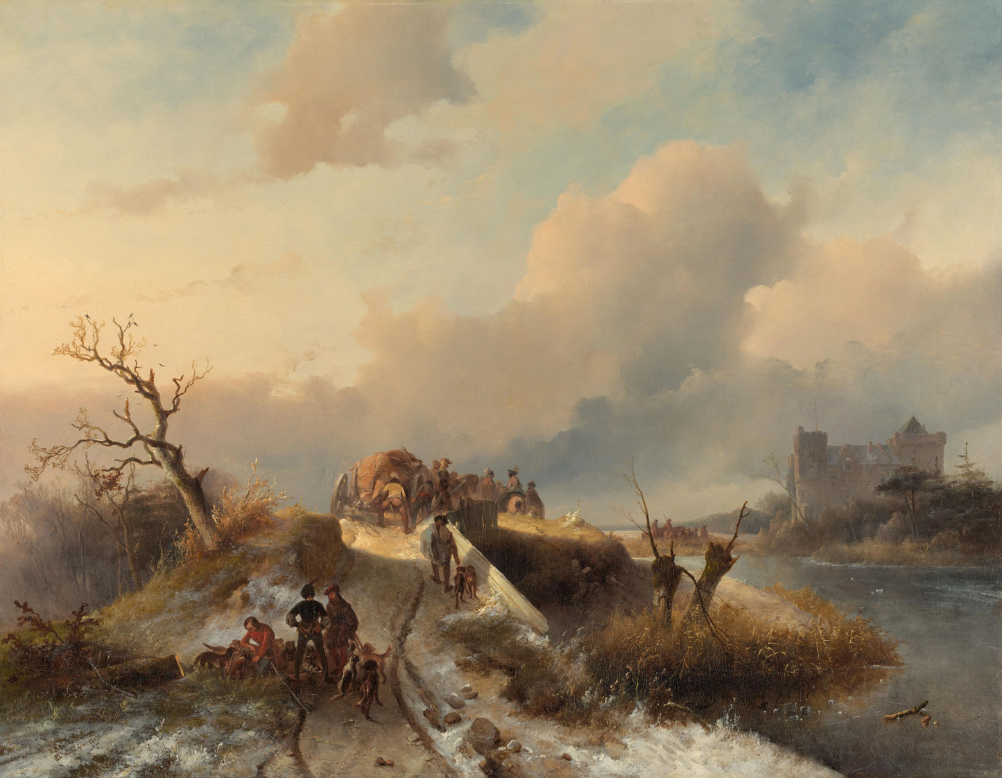 Return from the Hunt – Charles Rochussen Vintage Landscape Art Print | Wall Art Poster
