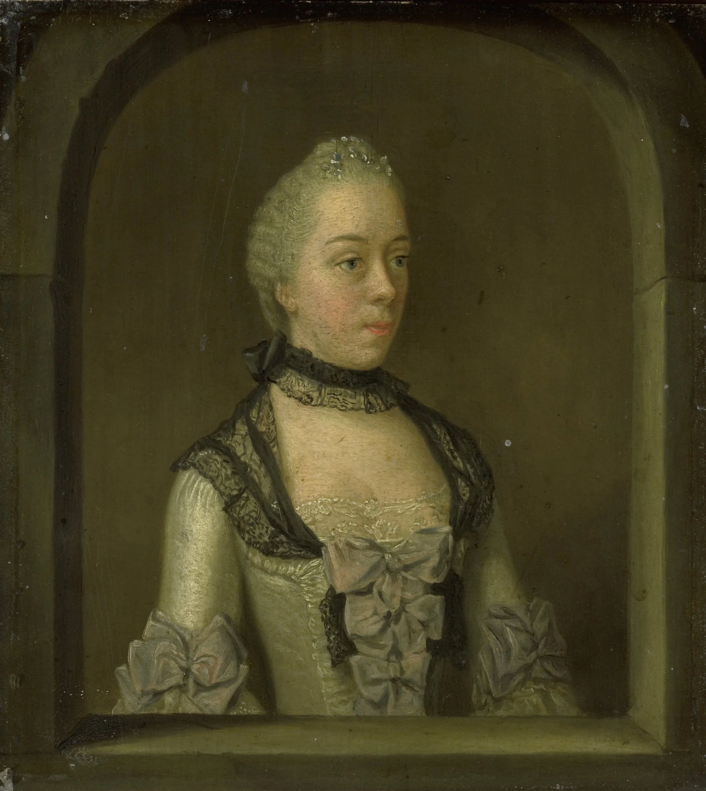 Portrait of Wilhelmina Hillegonda Schuyt, Wife of Joachim Rendorp – Tibout Regters Vintage Portrait Art Print | Wall Art Poster