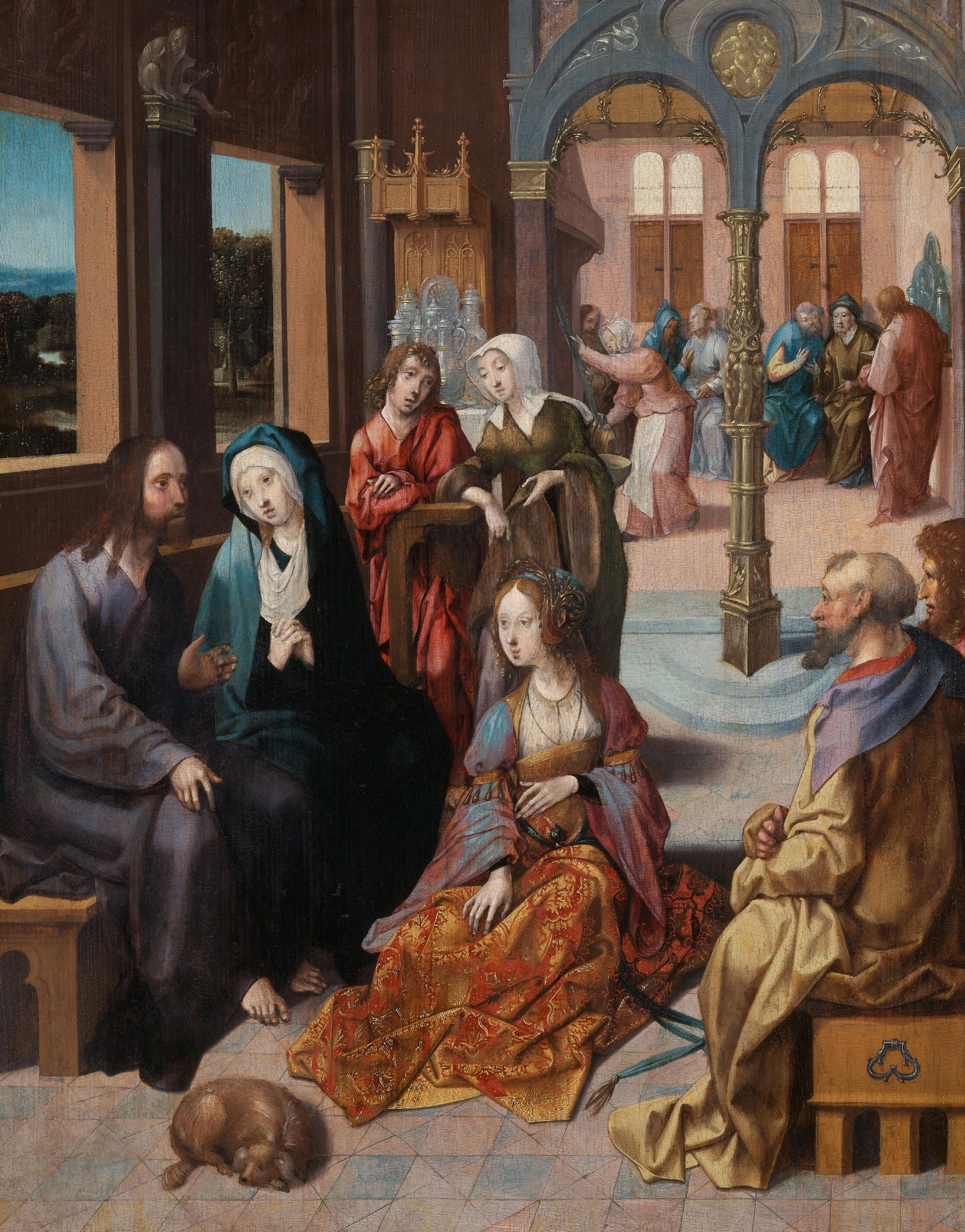 Christ’s Second Visit to the House of Mary and Martha – Cornelis Engebrechtsz. Vintage Art Print | Wall Art Poster