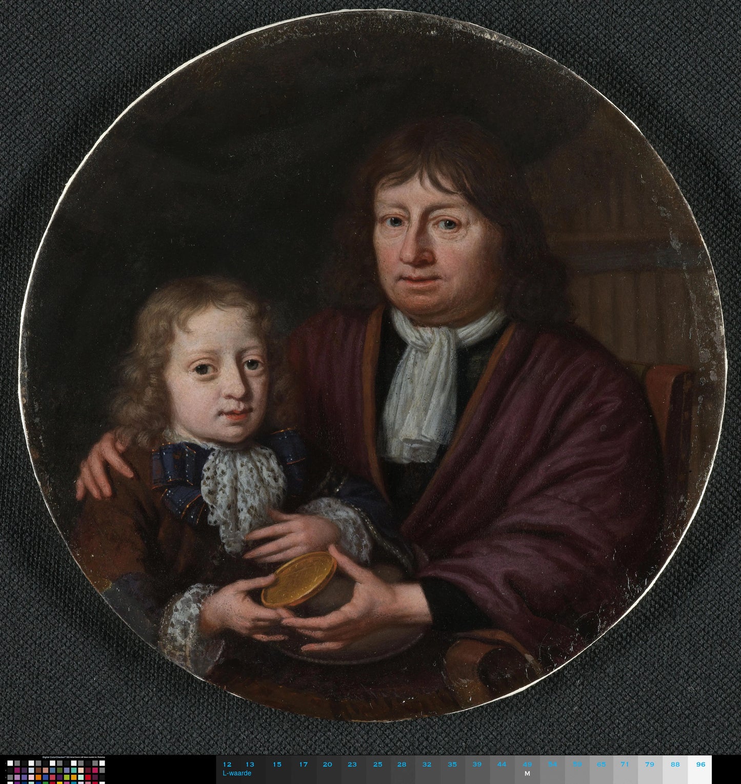 Double Portrait of Isaac Pontanus and Hendrik van Beek – Michiel van Musscher (signed by artist) Vintage Portrait Art Print | Wall Art Poster