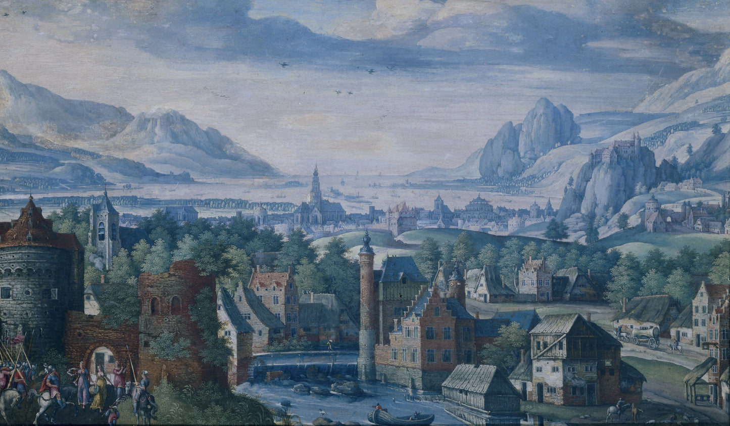 Landscape with the story of Jephthah's daughter – Jacob Savery (I) (vermeld op object) Vintage Landscape Art Print | Wall Art Poster
