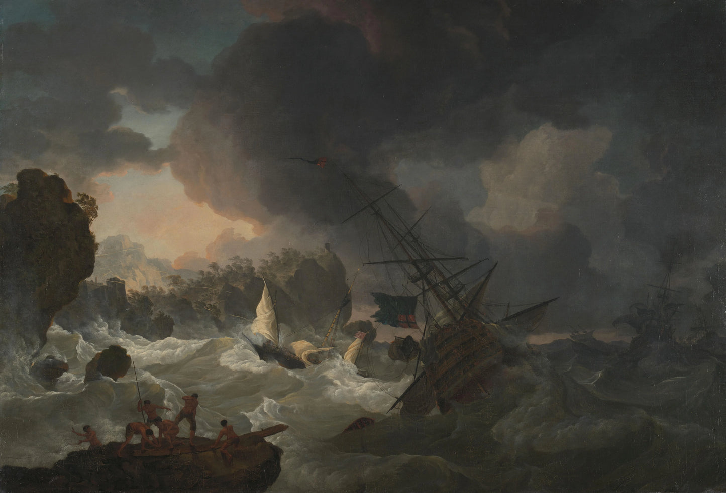 The Shipwreck – Hendrik Kobell Vintage Marine Scene Art Print | Wall Art Poster