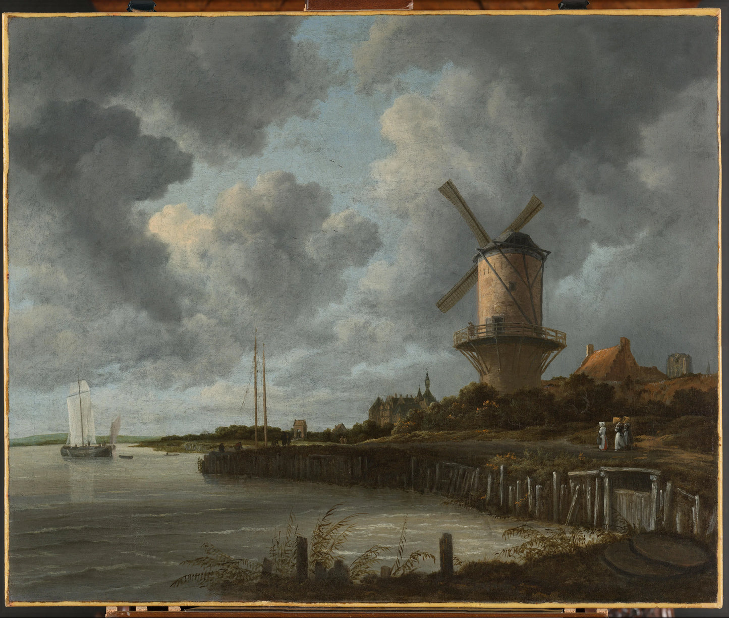 The windmill at Wijk bij Duurstede – Jacob Isaacksz van Ruisdael Vintage Landscape Art Print | Wall Art Poster