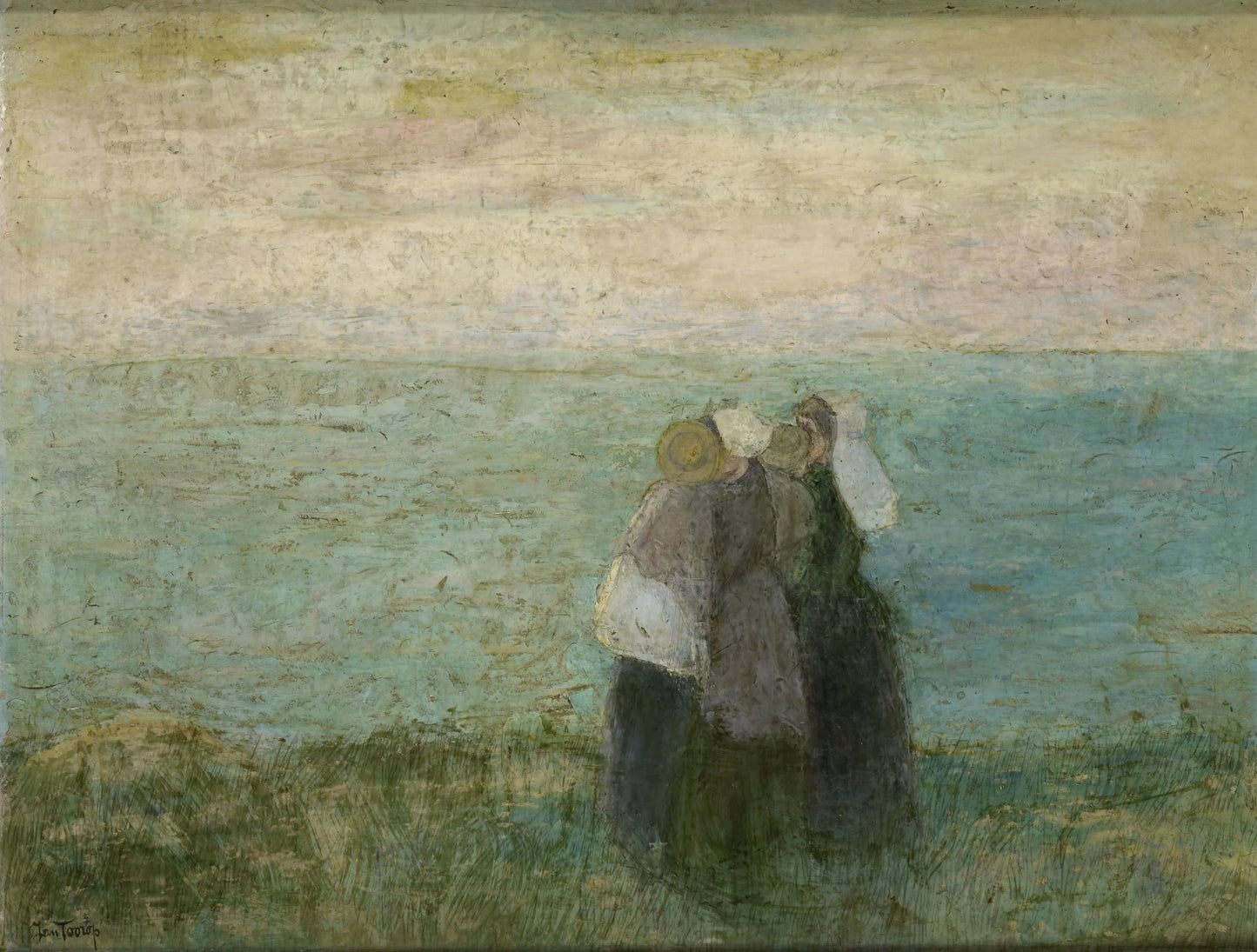 Vrouwen aan zee – Jan Toorop (mentioned on object) Vintage Landscape Art Print | Wall Art Poster