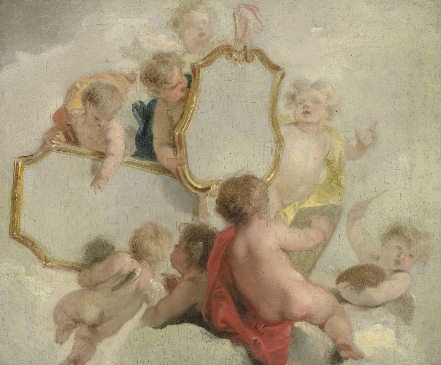 Putti with Mirrors – Jacob de Wit Vintage Art Print | Wall Art Poster
