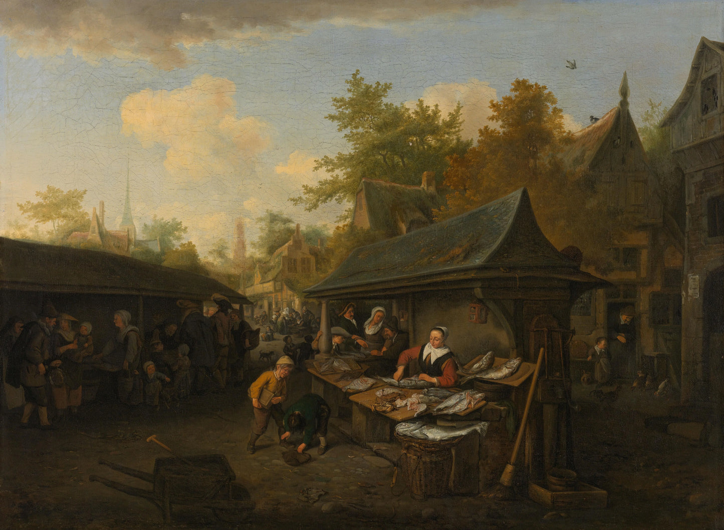 Fish Market – Cornelis Dusart Vintage Art Print | Wall Art Poster