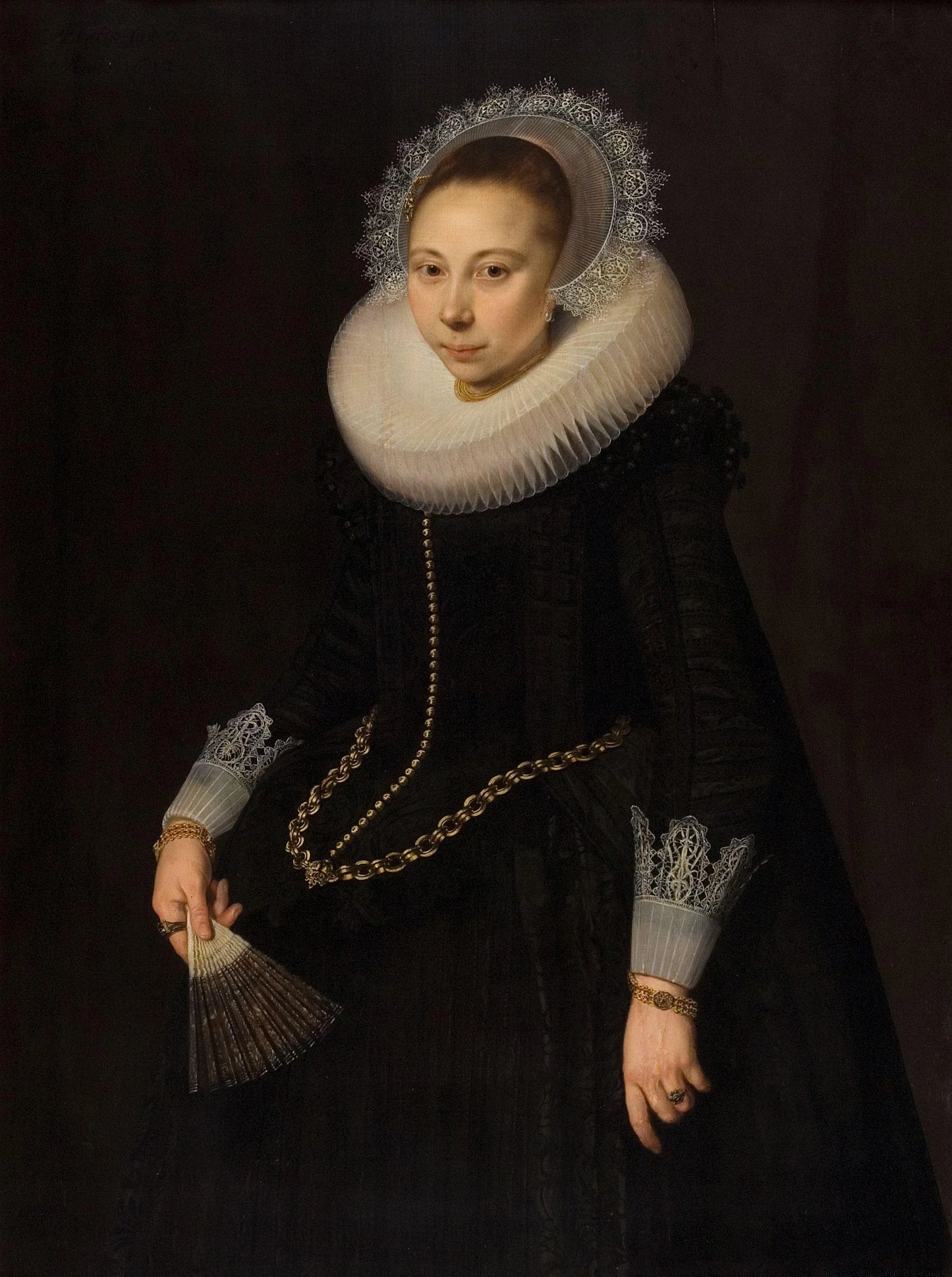 Portrait of Maria Overrijn van Schoterbosch (1599/1600-38) – Cornelis van der Voort Vintage Portrait Art Print | Wall Art Poster
