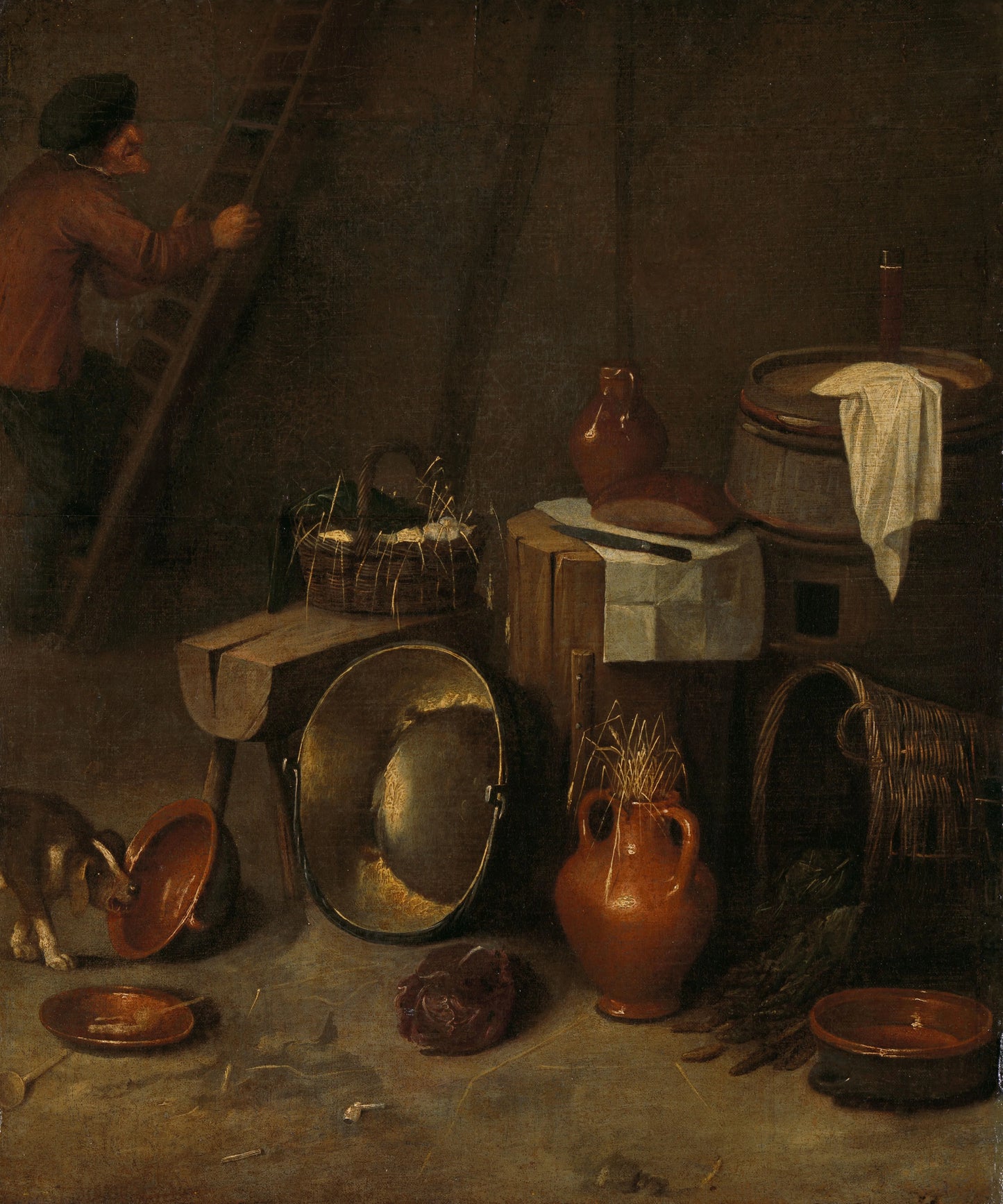Still life in a stable – Hendrik Potuyl Vintage Still Life Art Print | Wall Art Poster