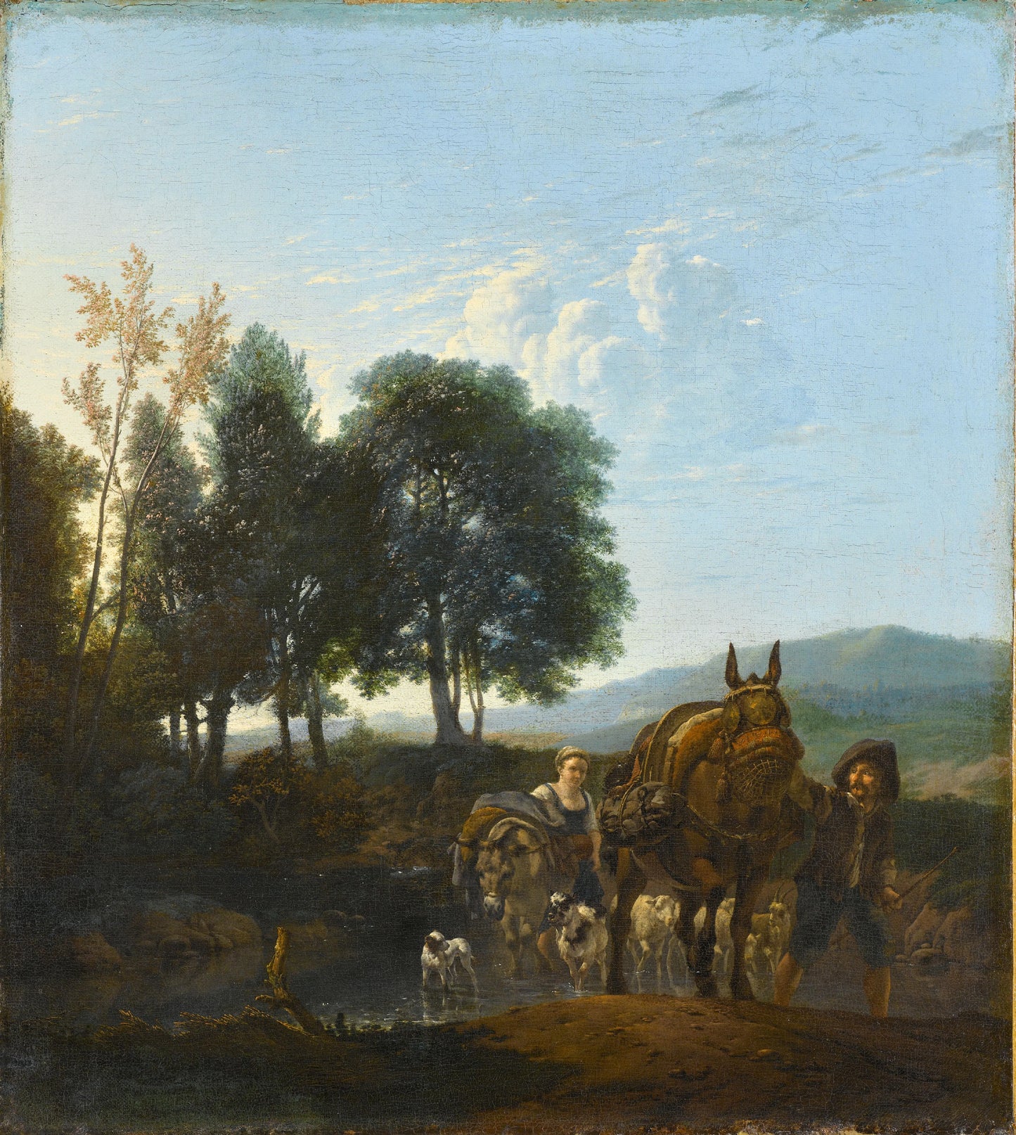 Landscape with Mule Driver – Karel du Jardin Vintage Landscape Art Print | Wall Art Poster
