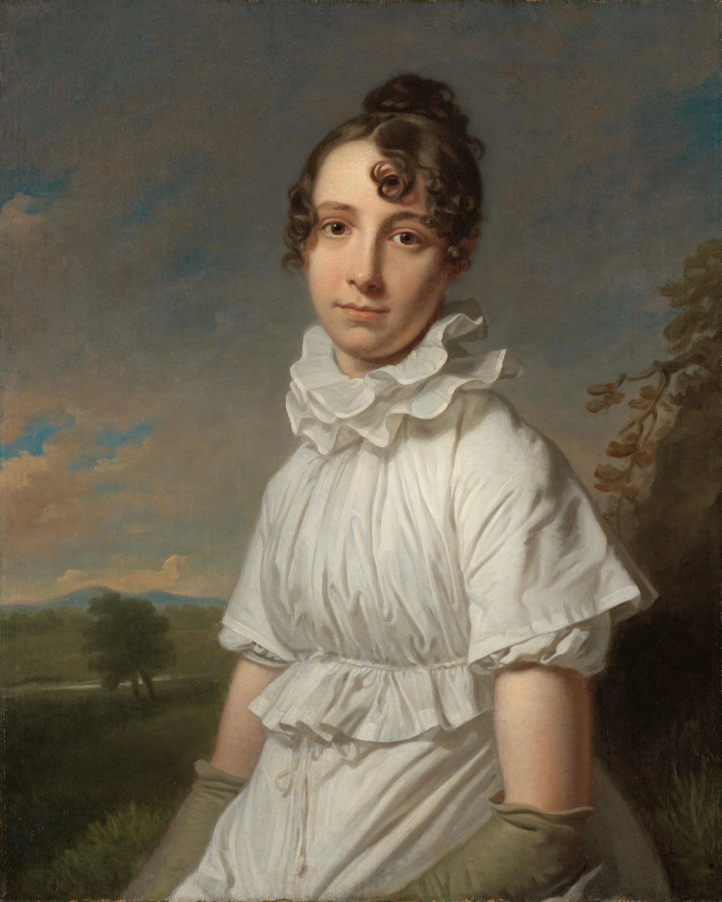 Portrait of Emma Jane Hodges (1789-1868) – Charles Howard Hodges Vintage Self-Portrait Art Print | Wall Art Poster