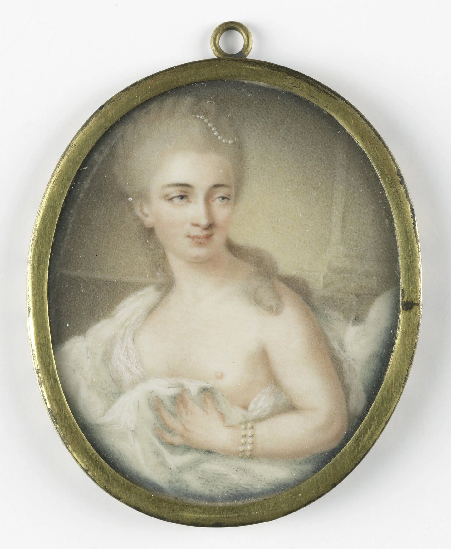 Portret van een jonge vrouw – anoniem Vintage Art Print | Wall Art Poster