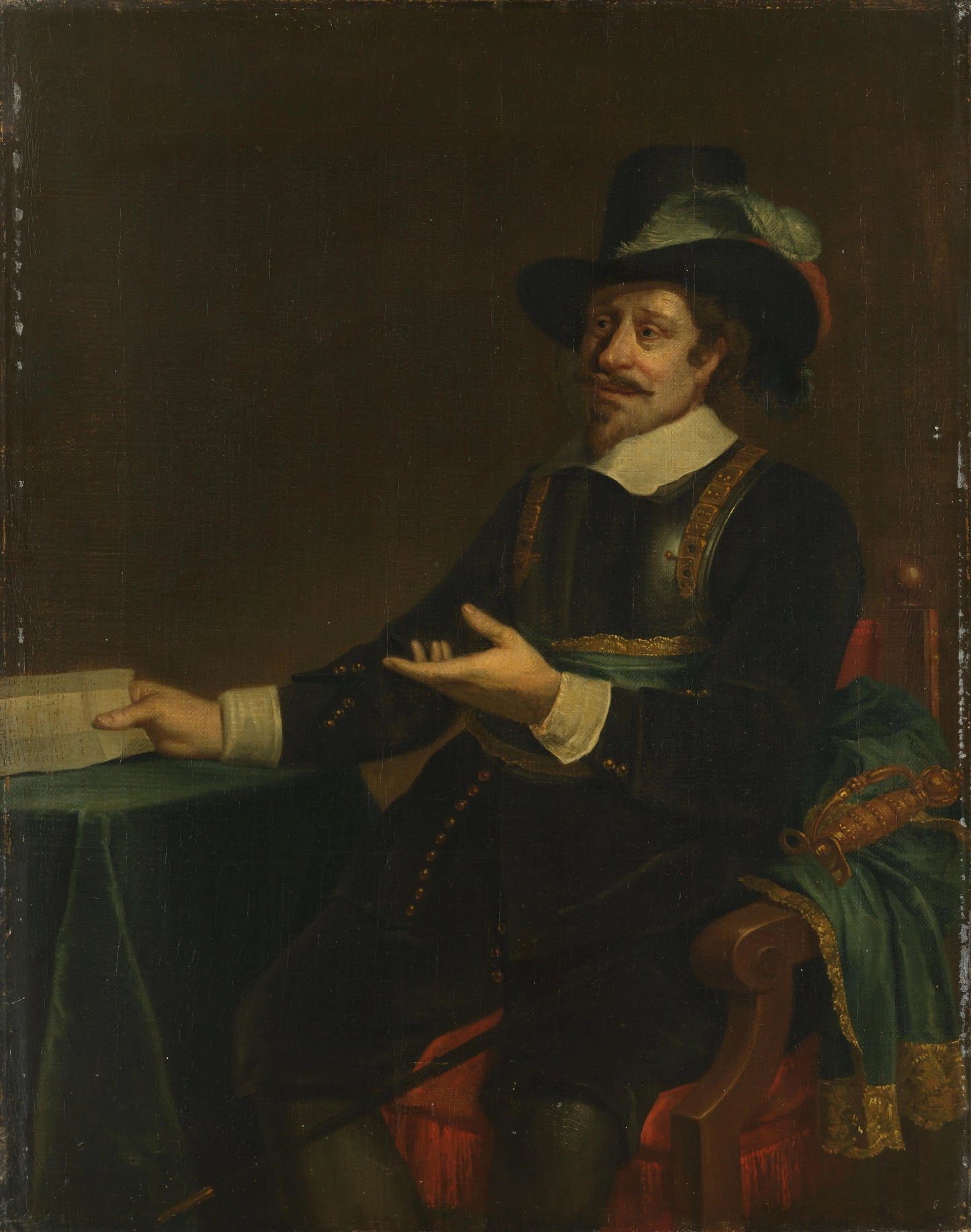 Portrait of Jan van de Poll, Burgomaster of Amsterdam – copy after Johannes Spilberg (II) Vintage Portrait Art Print | Wall Art Poster