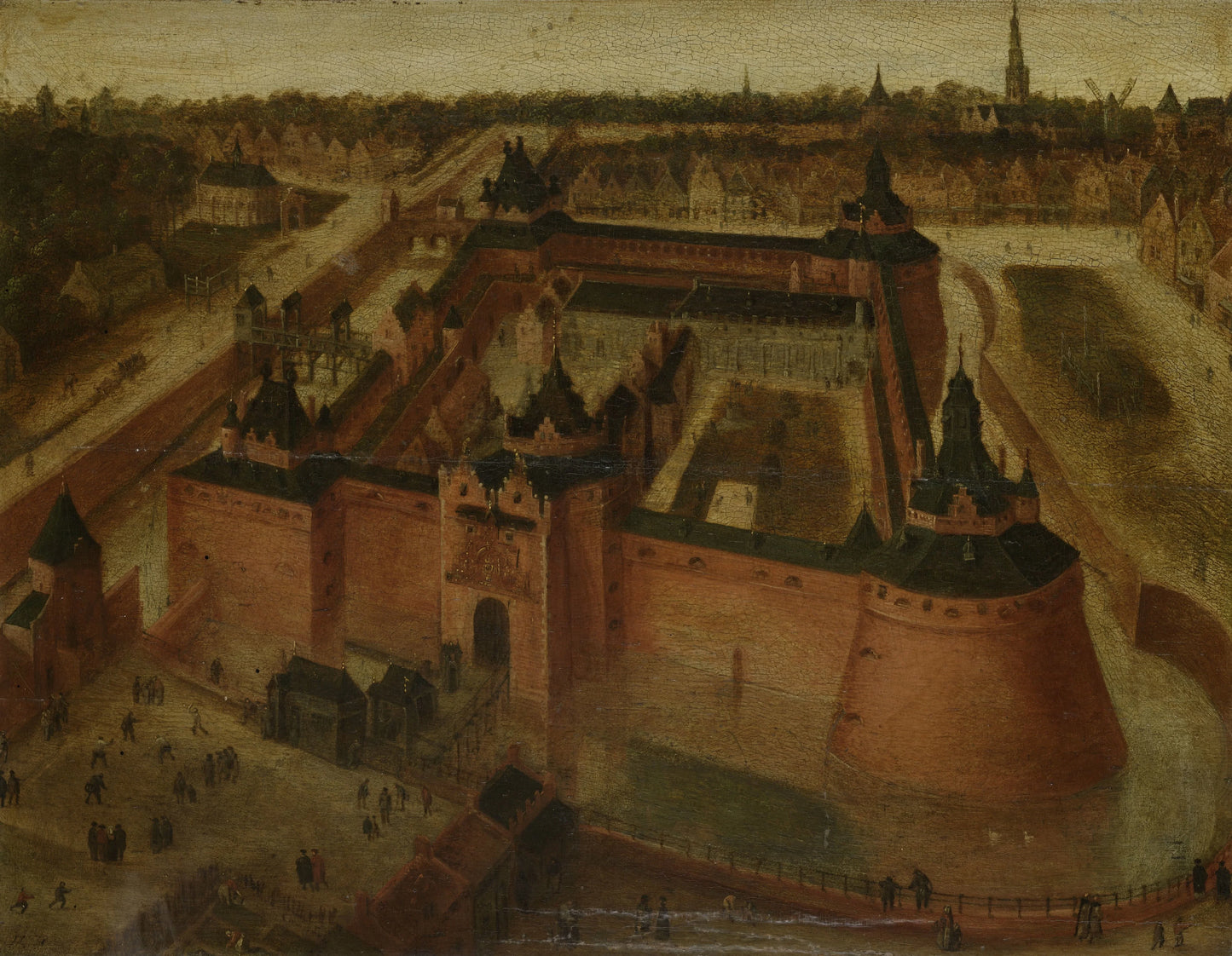 Bird's-eye View of the Vredenburg (Vredeborch) Castle in Utrecht – anoniem Vintage Bird Study Art Print | Wall Art Poster