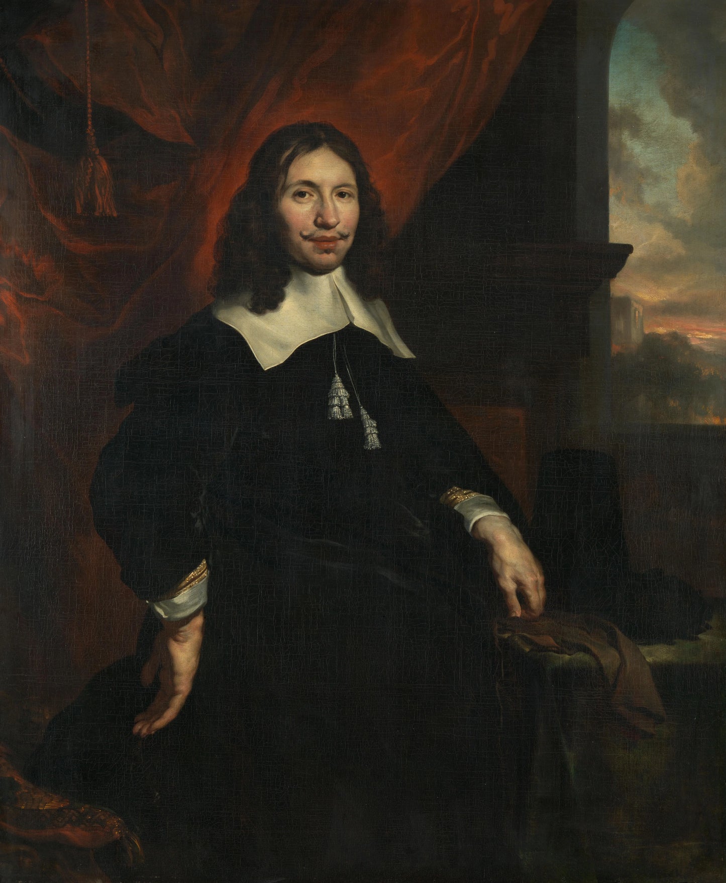 Dionijs Wijnands (1628-73). Amsterdam merchant, son of Hendrick Wijnands and Aeltje Denijs – Jan van Noordt (1623-1676) Vintage Portrait Art Print | Wall Art Poster