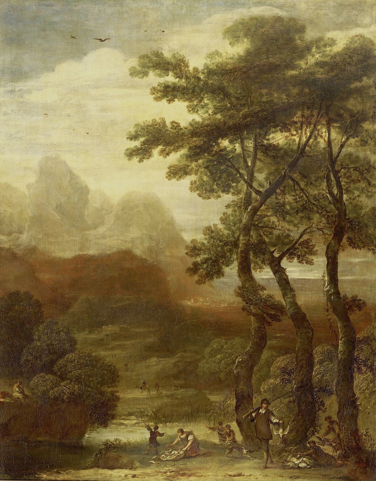 Landscape with Hunters – Ignacio de Iriarte Vintage Landscape Art Print | Wall Art Poster