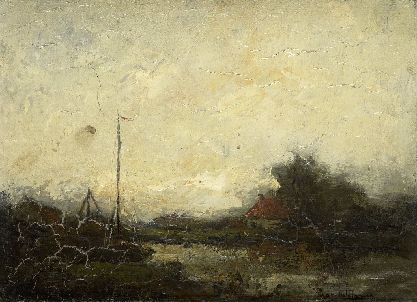 Landscape – Frans Helfferich (vermeld op object) Vintage Landscape Art Print | Wall Art Poster
