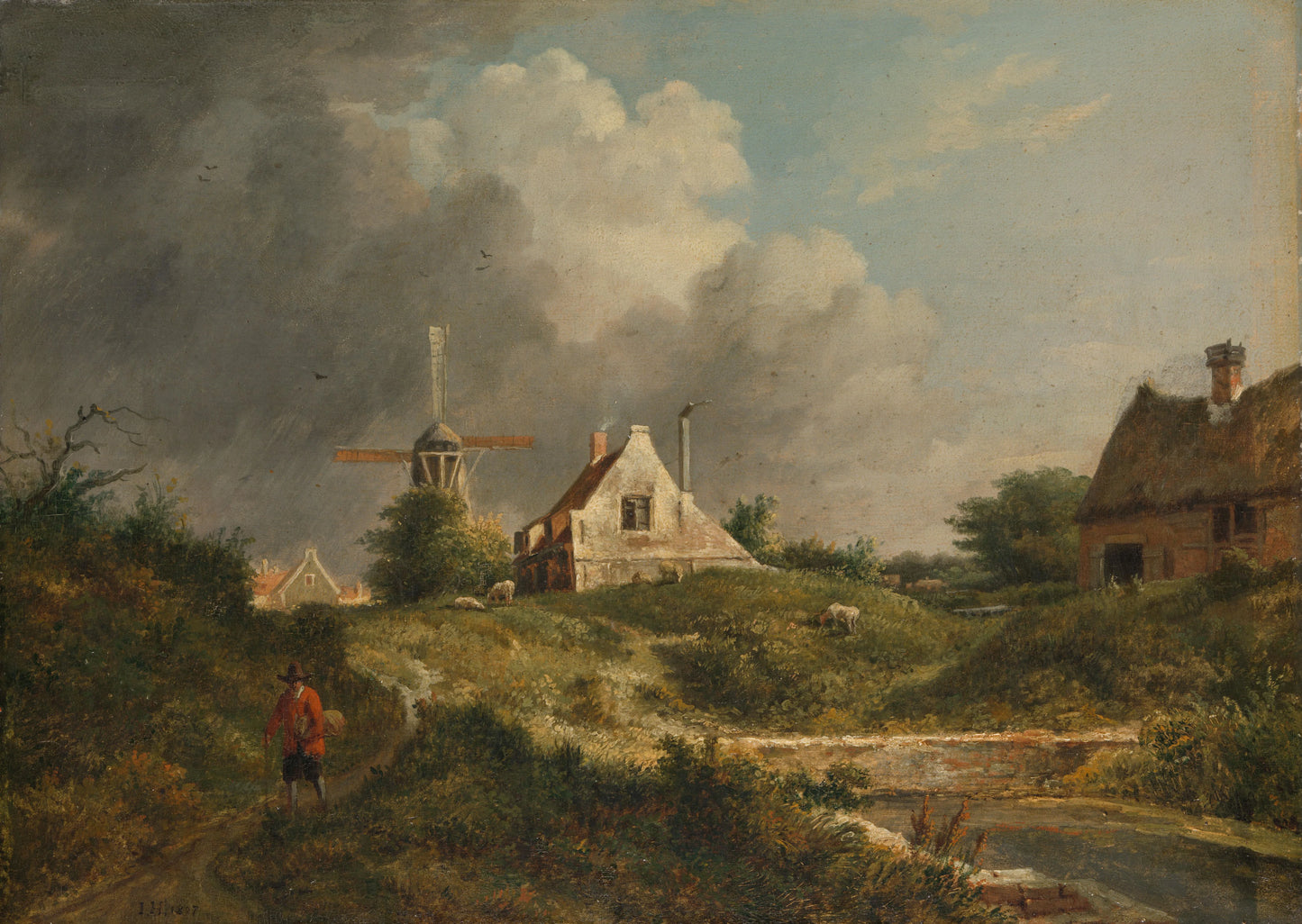 Landscape in the Gooi District of Noord-Holland – Jan Hulswit Vintage Landscape Art Print | Wall Art Poster