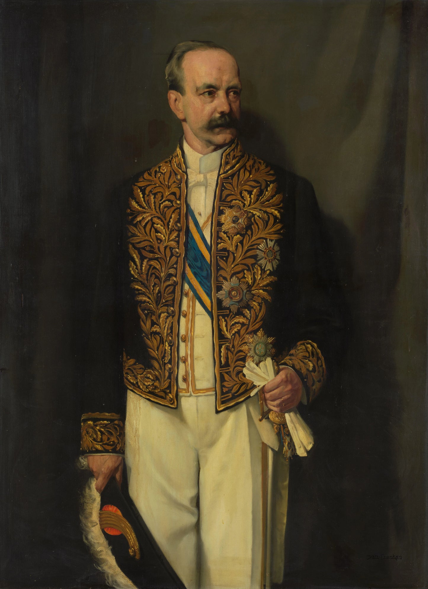 Alexander Willem Frederik Idenburg (1861-1935). Gouverneur-generaal (1909-16) – Jan Franken (mentioned on object) Vintage Portrait Art Print | Wall Art Poster
