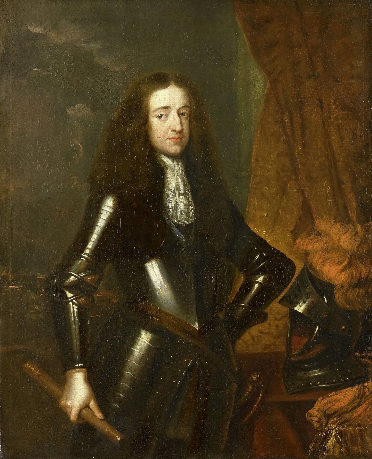 Portrait of Willem III (1650-1702), Prince of Orange and since 1689, King of England – Caspar Netscher Vintage Portrait Art Print | Wall Art Poster