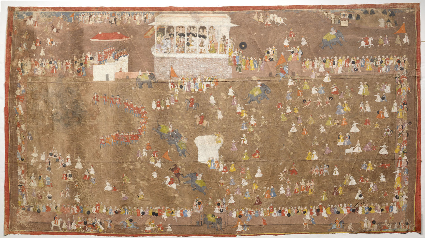 Maharana Sangram Singh of Udaipur Entertaining Members of the Dutch East India Company led by Johan Josua Ketelaar in 1711 – anonymous Vintage Cityscape Art Print | Wall Art Poster