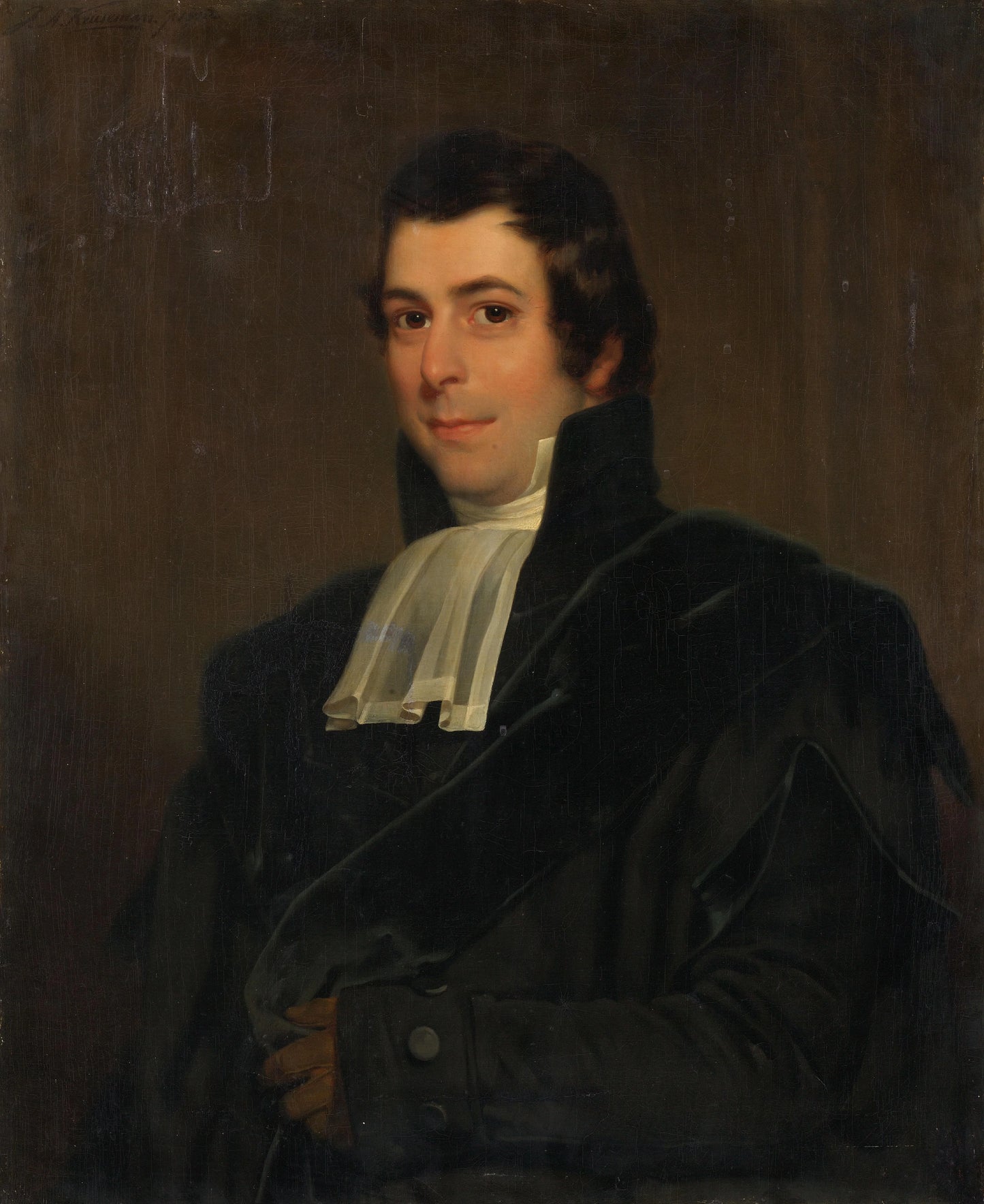 Gijsbertus Johannes Rooyens (1785-1846), Professor of Theology and Church History at the University of Amsterdam – Jan Adam Kruseman (signed by artist) Vintage Portrait Art Print | Wall Art Poster