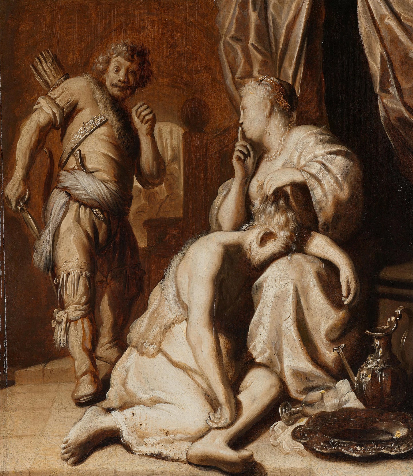 Samson and Delilah – attributed to Rembrandt van Rijn Vintage Art Print | Wall Art Poster