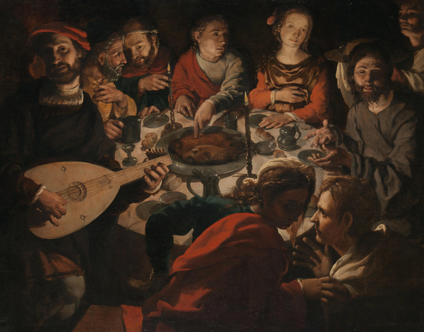 The calling of St John during the marriage at Cana – Jan Cornelisz. Vermeyen Vintage Art Print | Wall Art Poster