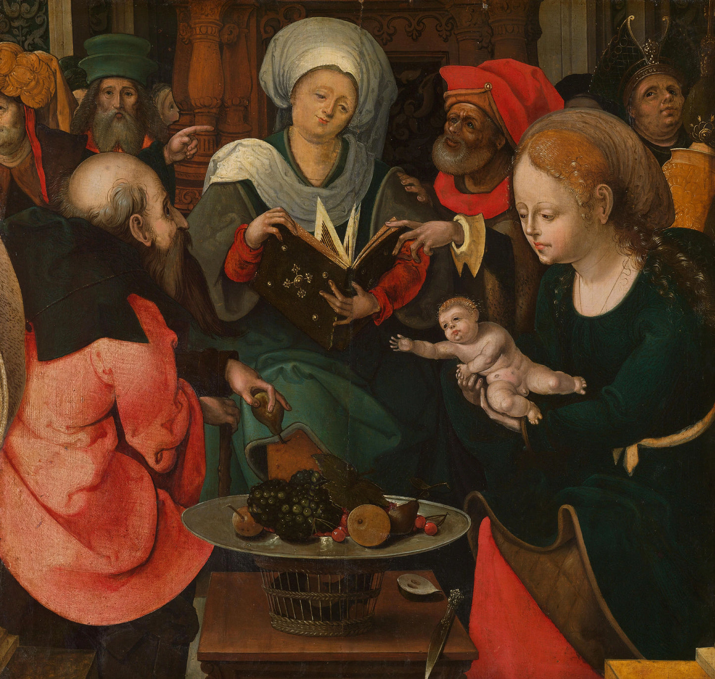 Holy Kinship – Master of the Lille Adoration Vintage Art Print | Wall Art Poster
