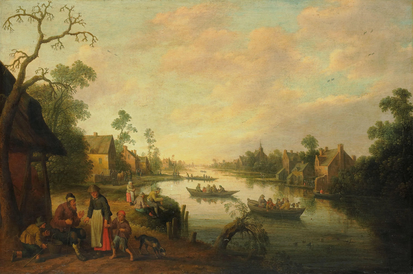 River View – Joost Cornelisz Droochsloot (signed by artist) Vintage Landscape Art Print | Wall Art Poster