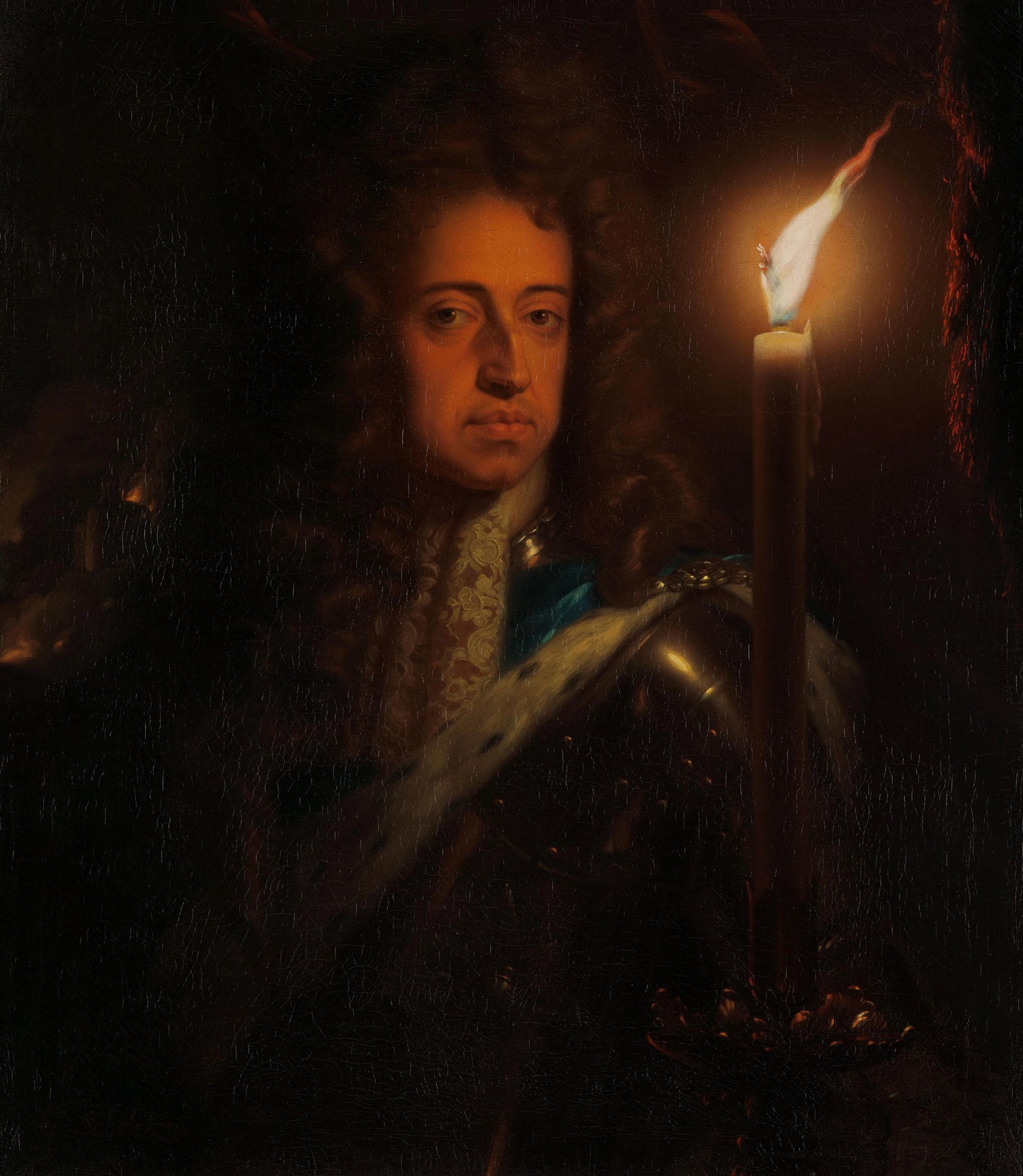 Portrait of William III (1650-1702), Prince of Orange, Stadholder and from 1689 on, King of England – Godfried Schalcken Vintage Portrait Art Print | Wall Art Poster