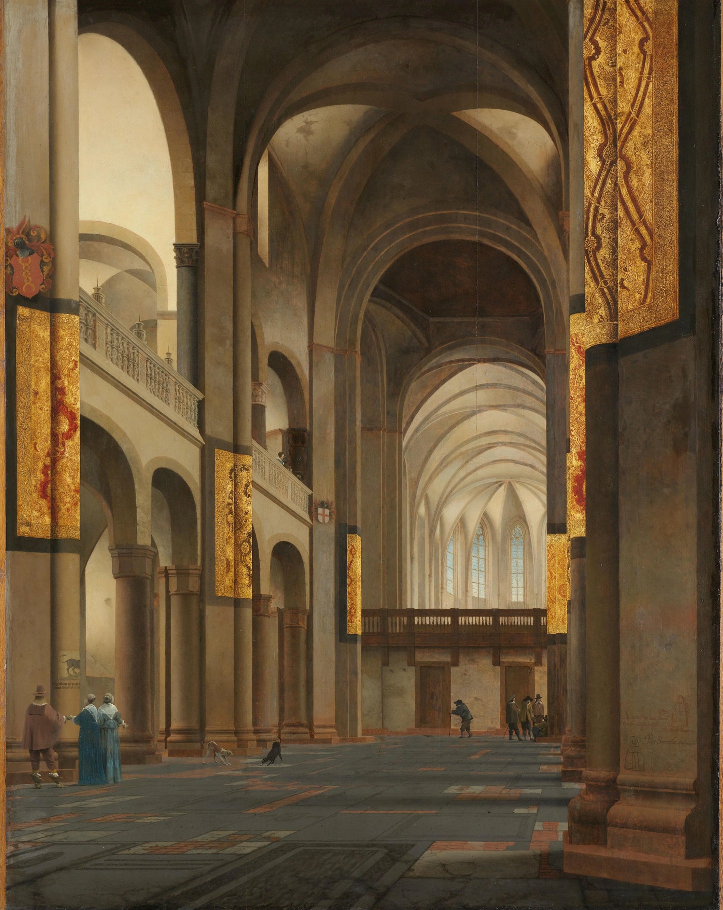 The Nave and Choir of the Mariakerk in Utrecht – Pieter Jansz. Saenredam (eigenhandig gesigneerd) Vintage Art Print | Wall Art Poster