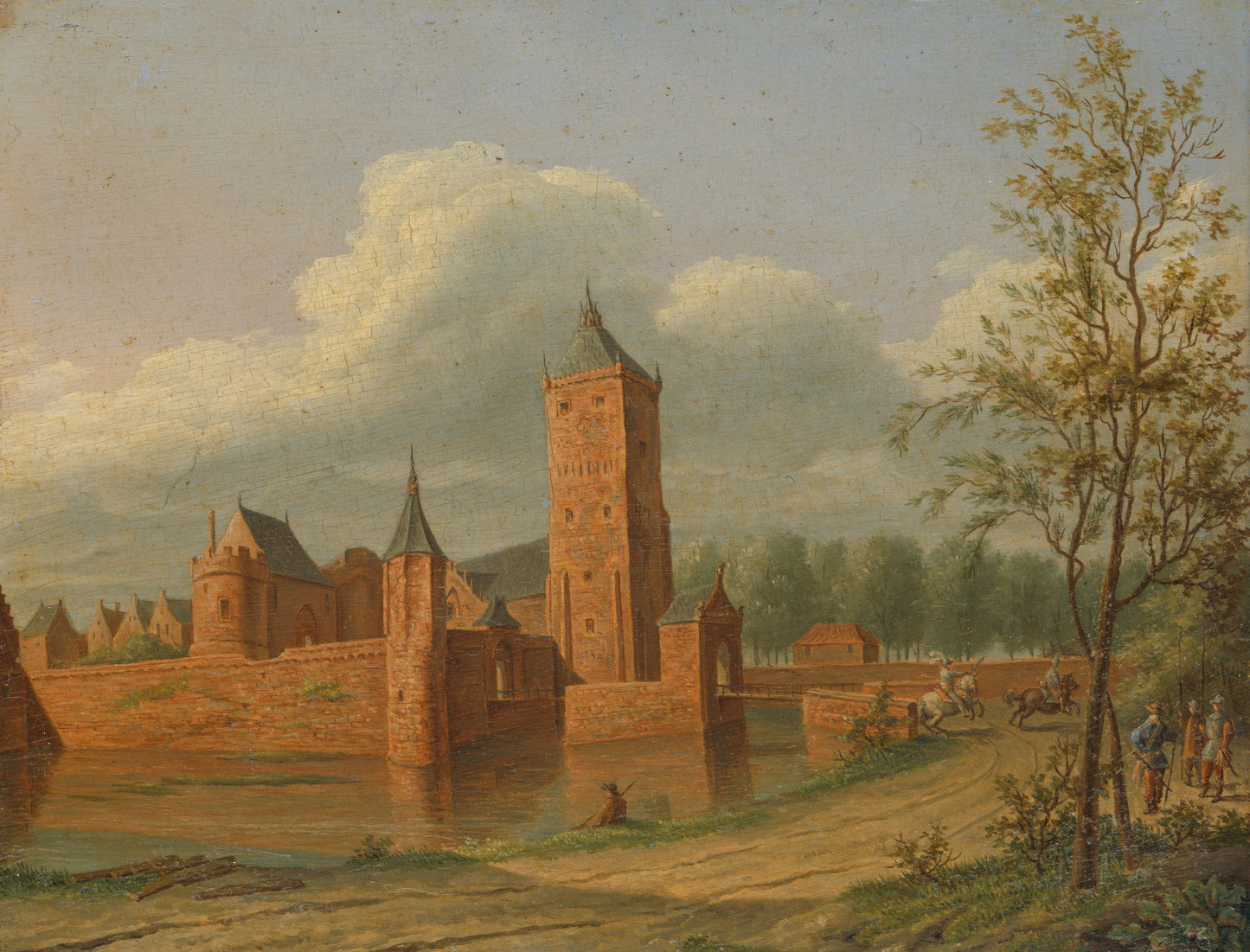 Batestein Castle near Vianen – Jan Jacob Teyler van Hall Vintage Landscape Art Print | Wall Art Poster