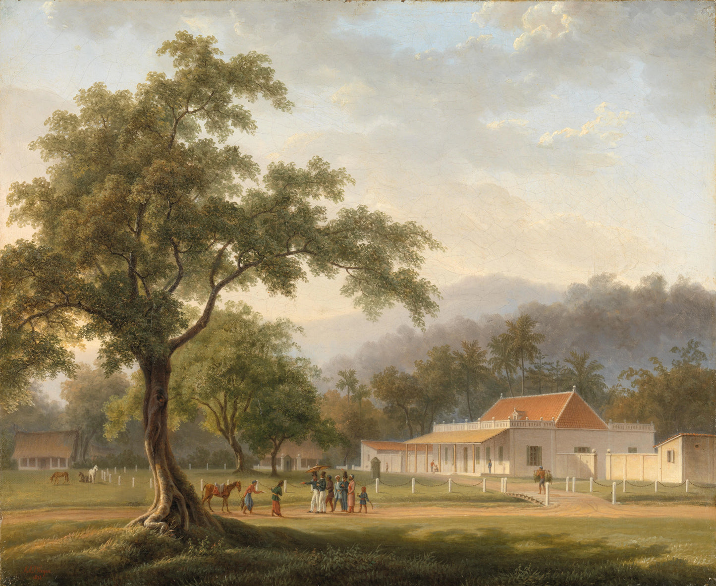 House of the Assistant Resident of Banyuwangi, East Java (Jawa Timur) – Antoine Auguste Joseph Payen (vermeld op object) Vintage Landscape Art Print | Wall Art Poster