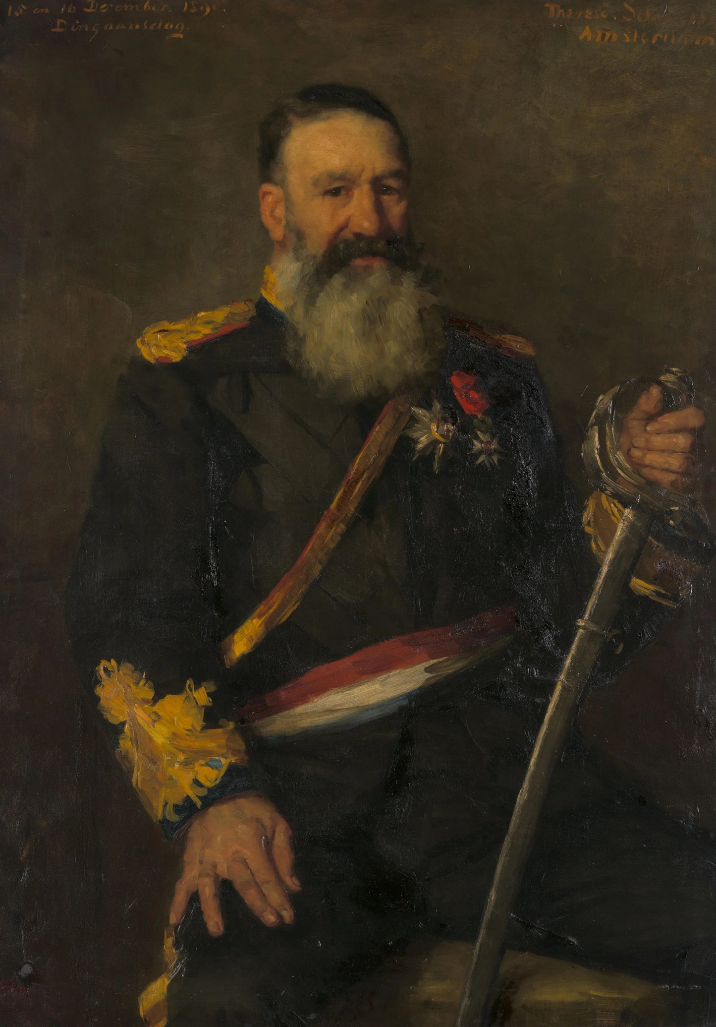Piet J. Joubert (1831-1900). Commandant-generaal van de Zuid-Afrikaanse Republiek – Thérèse Schwartze Vintage Portrait Art Print | Wall Art Poster