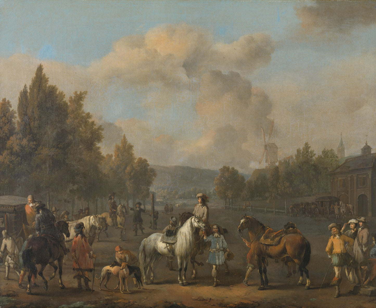 The Riding School – Johannes Lingelbach Vintage Landscape Art Print | Wall Art Poster