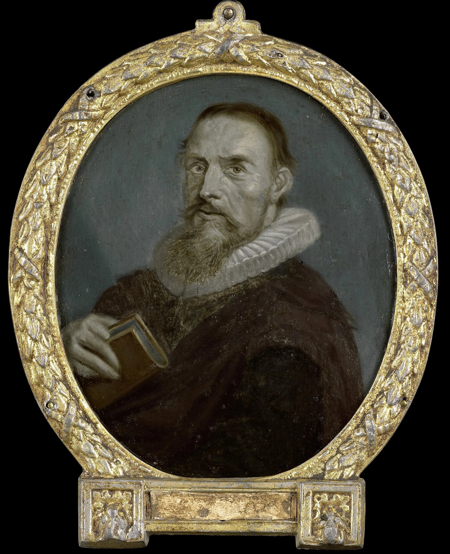 Portrait of Samuel Ampzing, Clergyman and Poet in Haarlem – Arnoud van Halen Vintage Portrait Art Print | Wall Art Poster