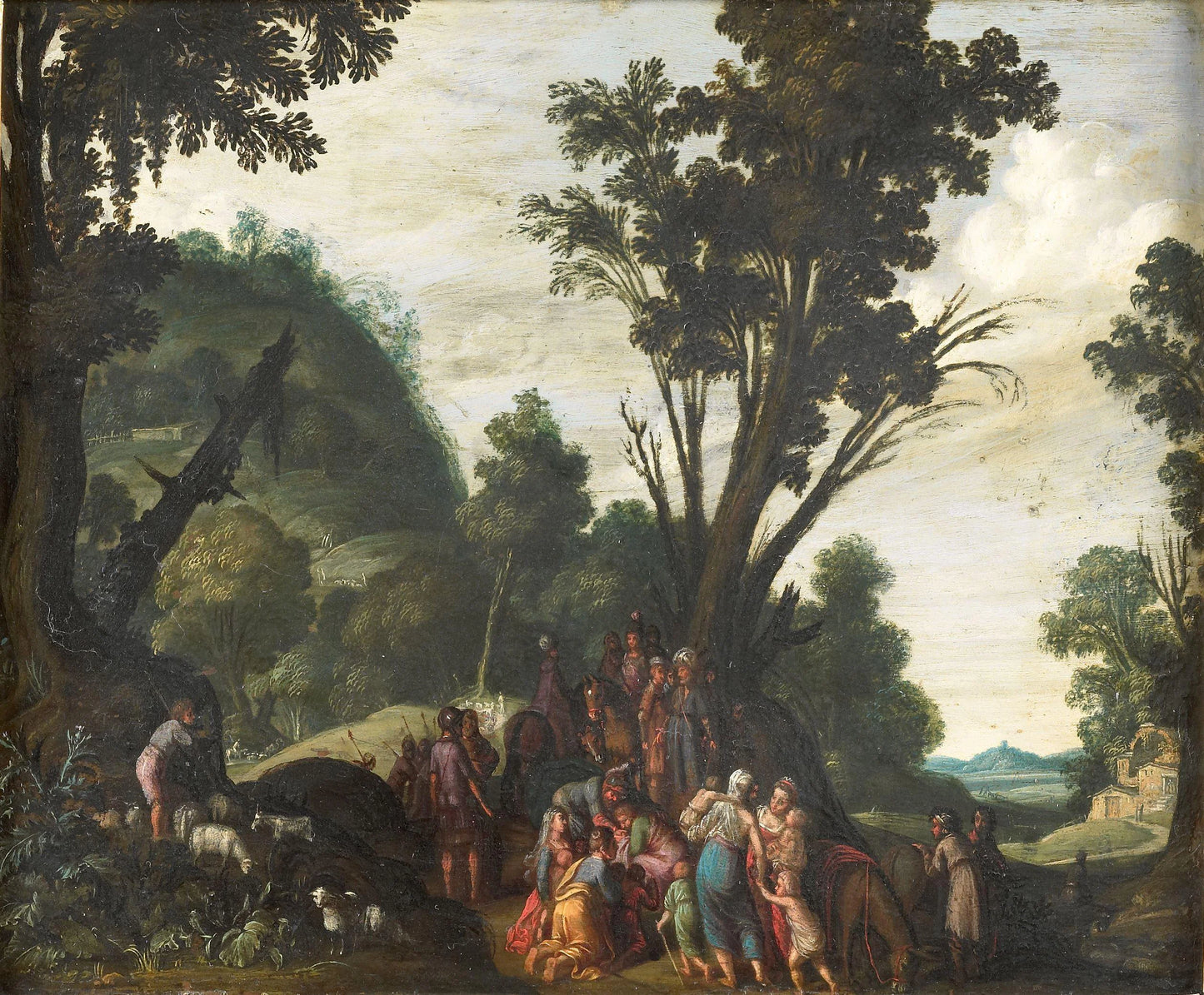 The Meeting of Jacob and Esau – toegeschreven aan Jacob Symonsz. Pynas Vintage Art Print | Wall Art Poster
