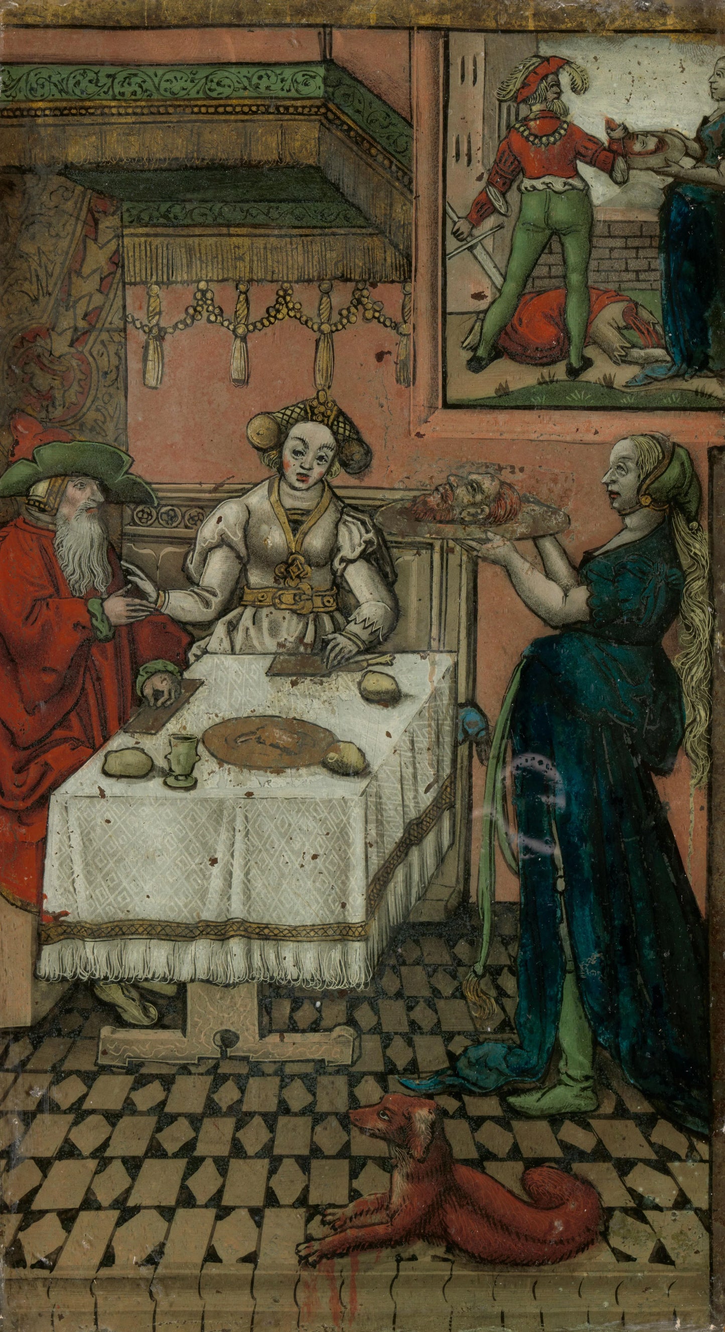 Salome with the Head of John the Baptist – manier van Lucas van Leyden Vintage Art Print | Wall Art Poster