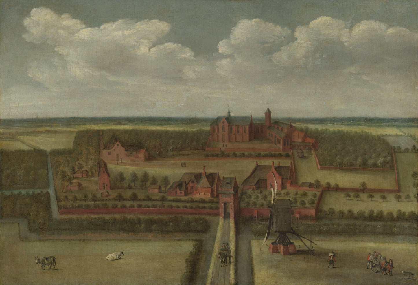 The Abbey of Leeuwenhorst in Rijnland – anonymous Vintage Landscape Art Print | Wall Art Poster