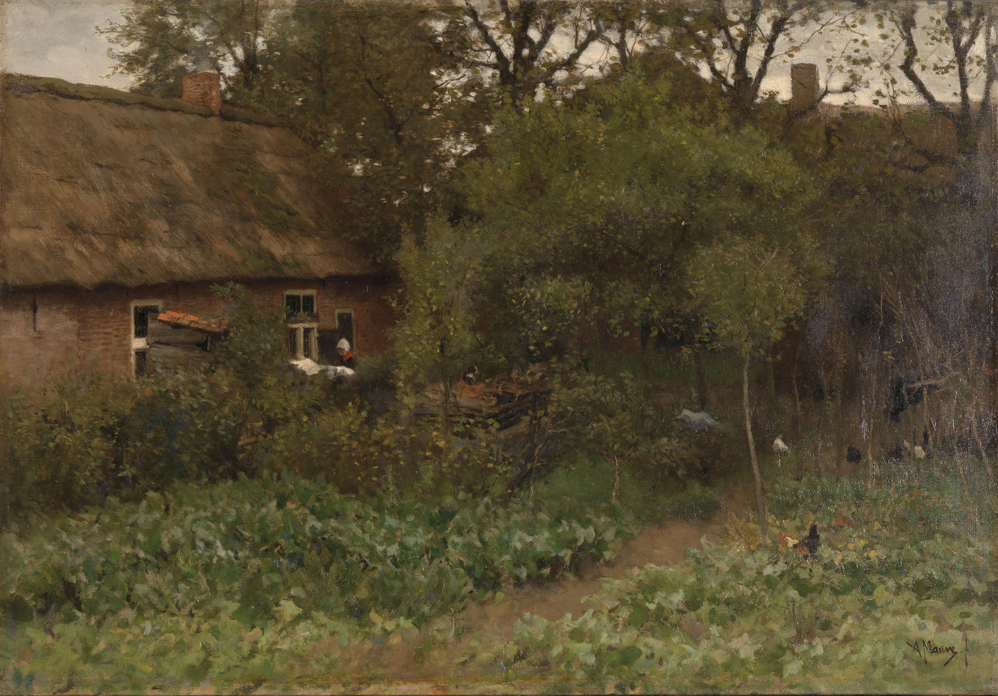 The Vegetable Garden – Anton Mauve Vintage Garden Scene Art Print | Wall Art Poster