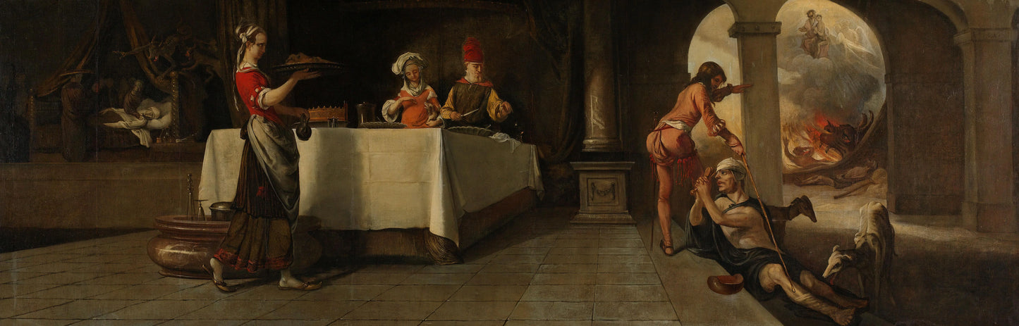 Lazarus and the Rich Man – Barent Fabritius Vintage Art Print | Wall Art Poster